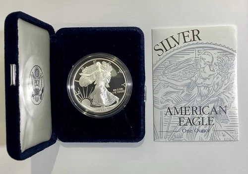 1995 P Proof American Silver Eagle Coin - OGP And COA