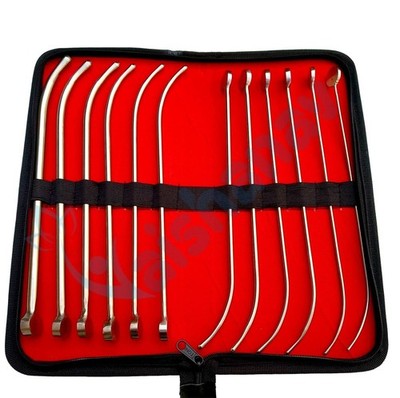 Urethral Bougie Dilator Set of 12 Stainless Steel Urology Instruments