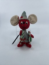 Dakin Dream Pet Mouse Elf Plush Vtg 1960 MCM Mod Retro Atomic Xmas Decoration