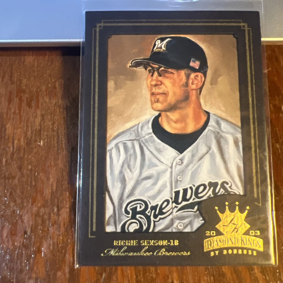 Richie Sexson 2003 Donruss Diamond Kings Gold Foil #114 Milwaukee Brewers /100 - Image 3 of 4