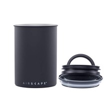 AirScape Planetary Design Stainless Steel Coffee Canister Medium, Matte Black 