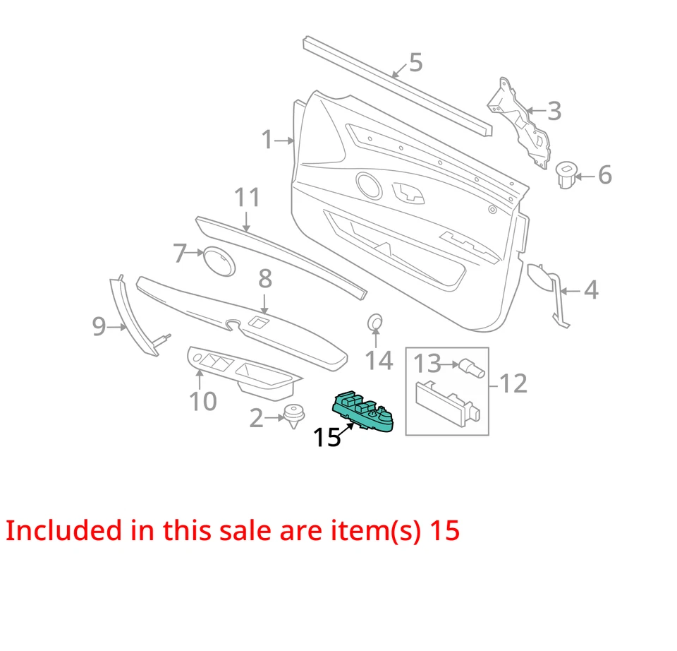 2008-2010 Bmw 535i Driver Left Door Master Power Window Switch KIXNI - Image 3 of 4