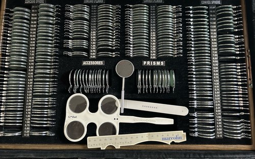 NSU school Of Optometry Trial Lens Set w/ Case 244 Pieces (missing 10 Lenses)
