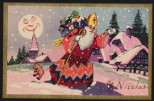 REF AF NOEL II -40- ST NICOLAS carte postale ancienne -éditeur IDA PARIS