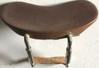 ANTIQUE VIOLIN CHIN REST Ebony Chromium Brackets Beige felt underfill 4/4 Rare!