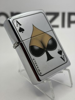 RARE 1999 ZIPPO LIGHTER 'SEXY ACE OF SPADES BREASTS' A.A.D.L.P. PREOWNED