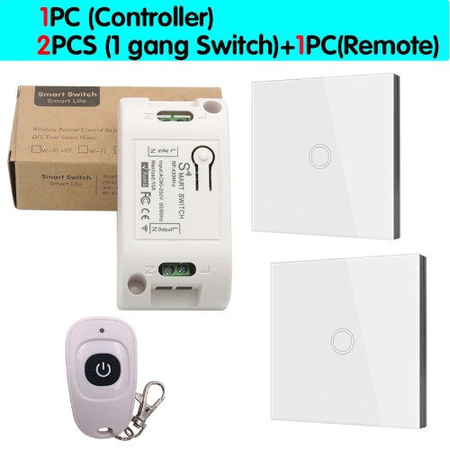 Interrupteur Led tattile sans fil pour maison intelligente, 86x86, télécommande - Foto 9 di 25