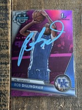 2023-24 Topps Bowman U Chrome Rob Dillingham #44 Pink Signed IP Autograph
