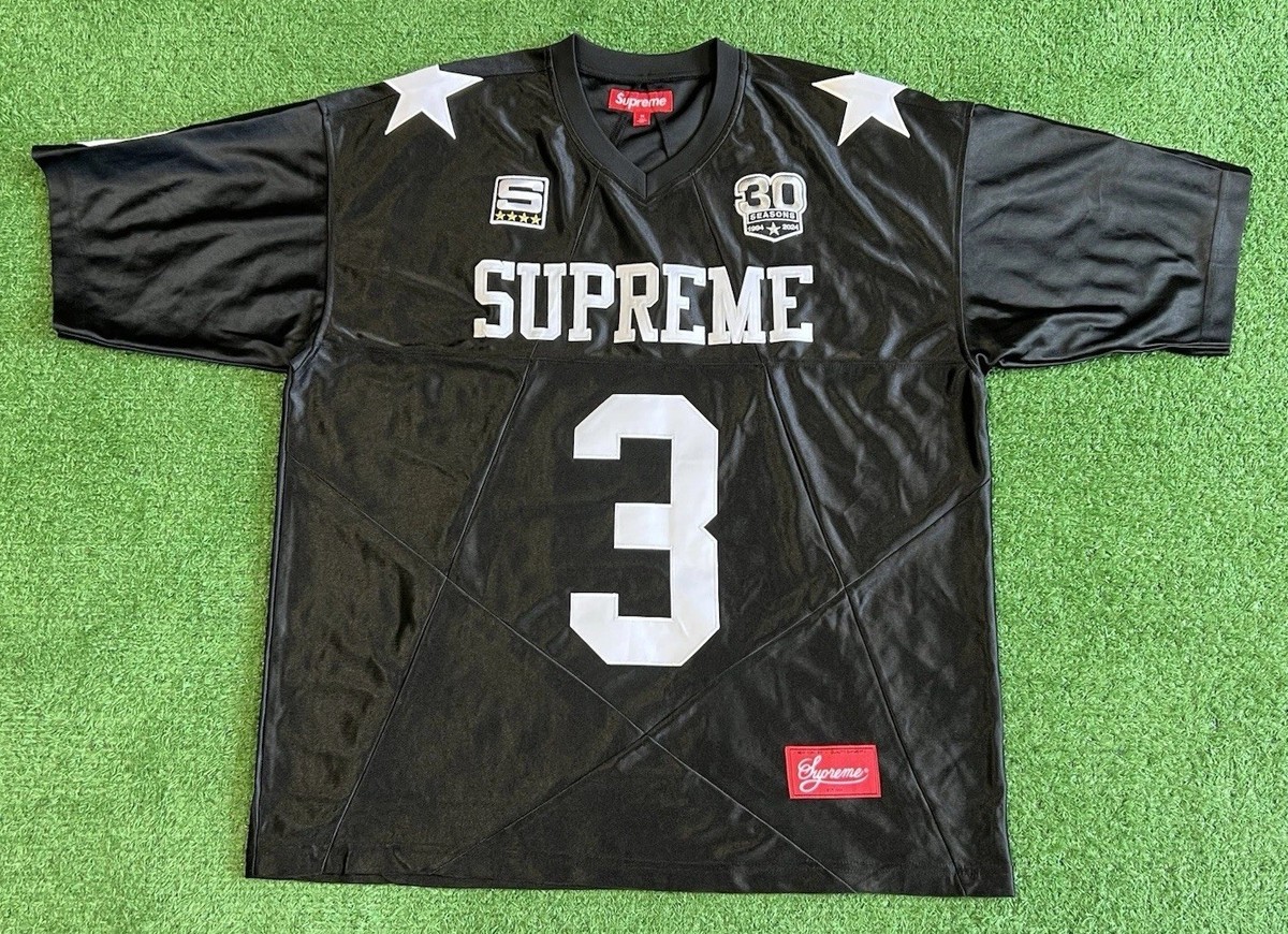 New Supreme Star Football Jersey Black FW24 Men Size Medium