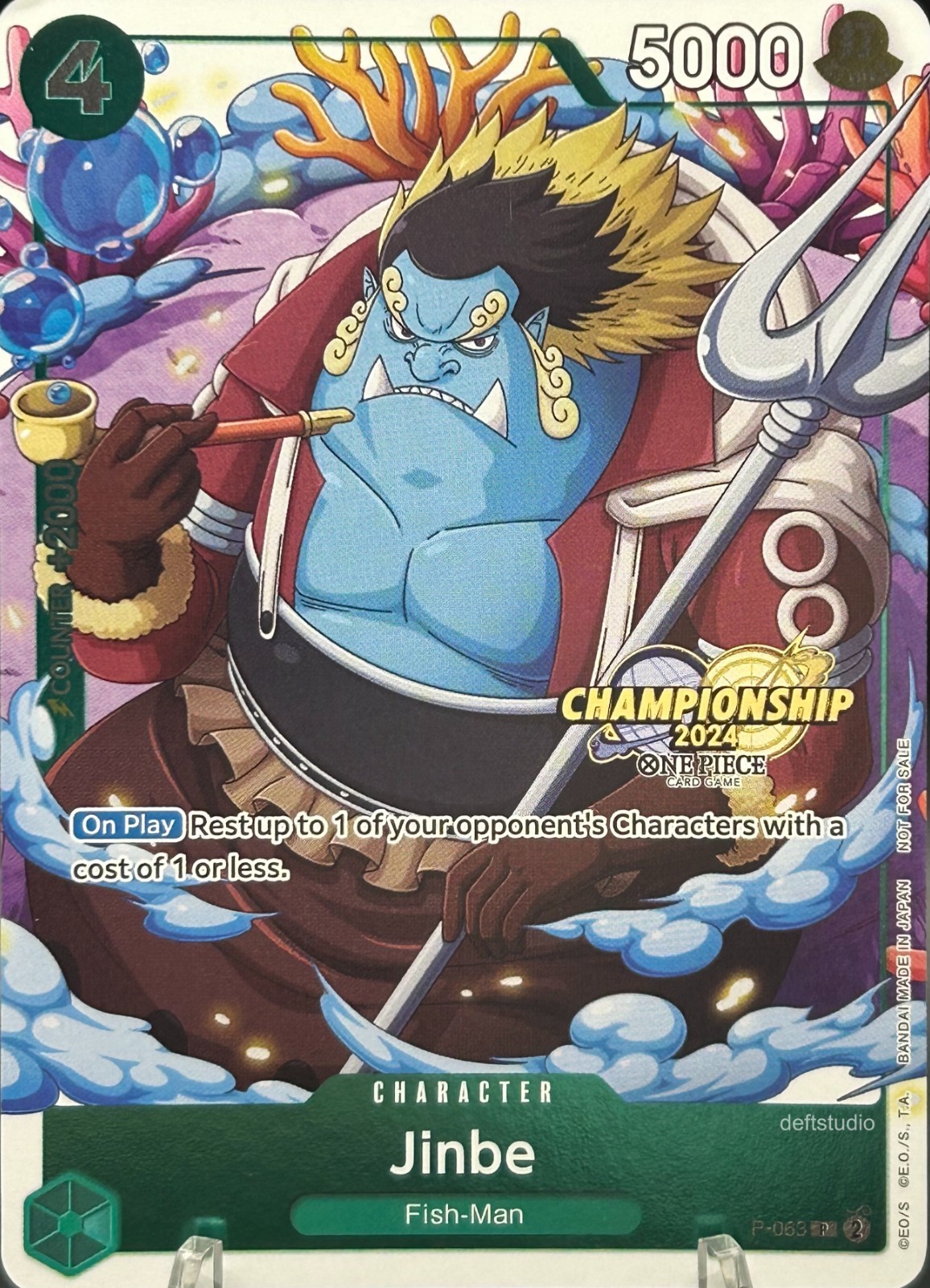 • Jinbe • P-063 Championship Stamp Event Pack Promo Foil One Piece TCG LP