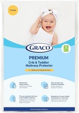 Premium Waterproof Crib and Toddler Mattress Protector, 1 Pack