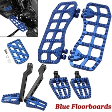 Blue Shifter Pegs Floorboard Footboard Kit For Harley Touring Road Glide 1988-