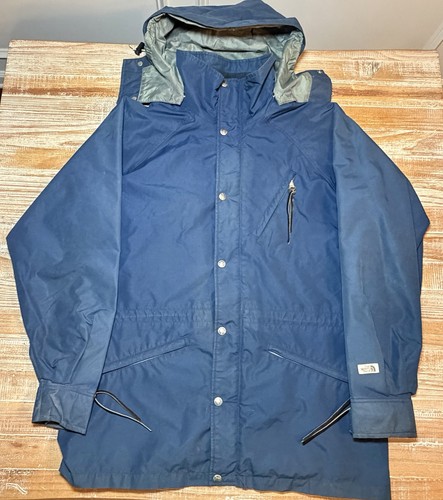 The North Face, Vintage North Face Goretex Hooded Down Jacket Men’s Sz L Blue Made In USA