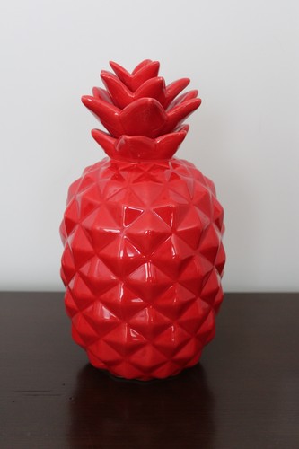 Rote Keramik Ananas Home Decor 12"