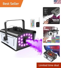 Professional Fog Machine Outdoor with Wireless Remote 18 LED Lighting Effects