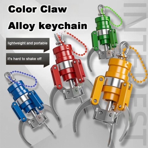 Color Claw Keychain Mini Grabber Keyring Pendant Kids Birthday Gifts