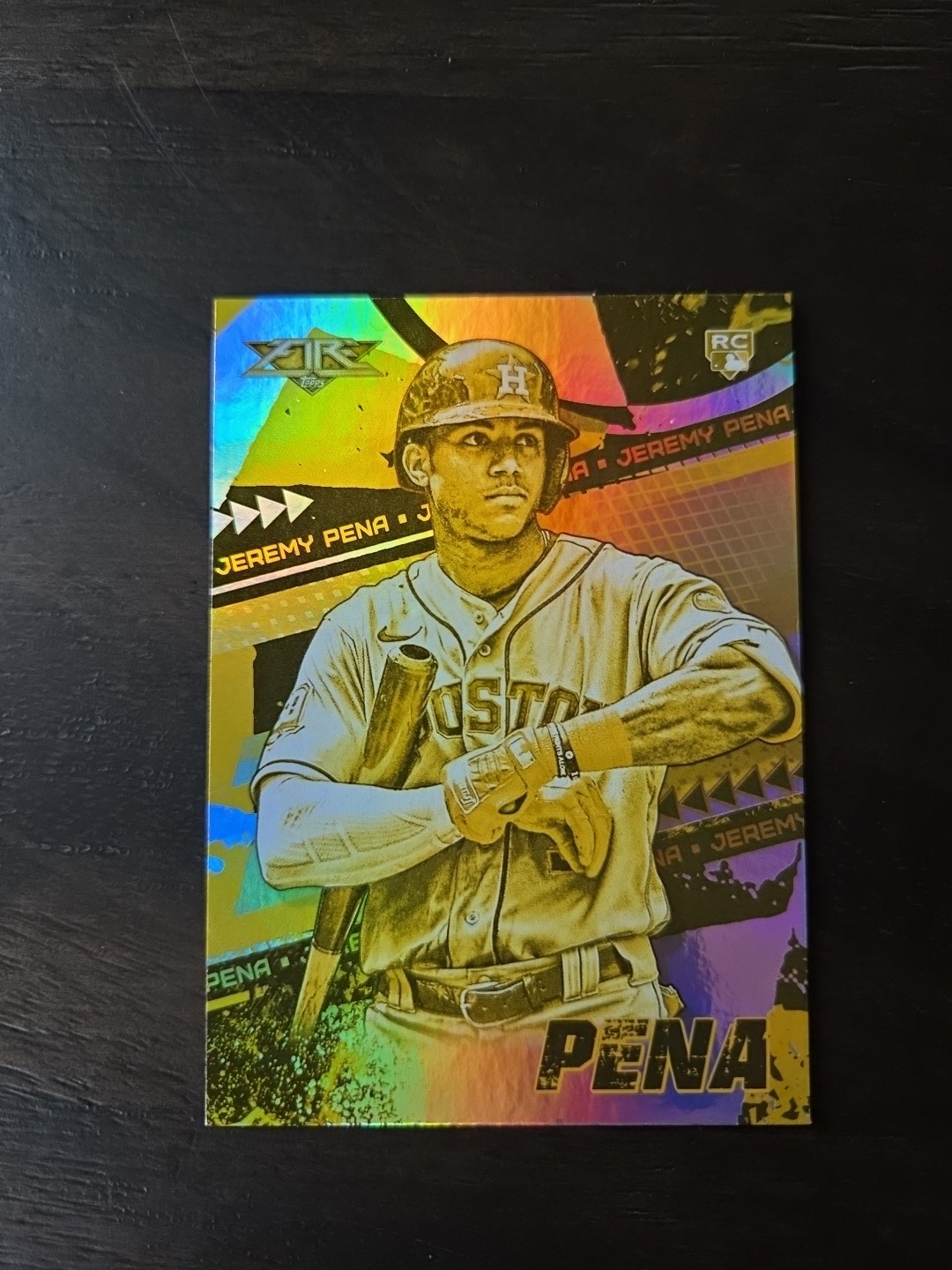 2022 Topps Fire Jeremy Pena #71 Gold Minted RC WS MVP Astros Rookie G18