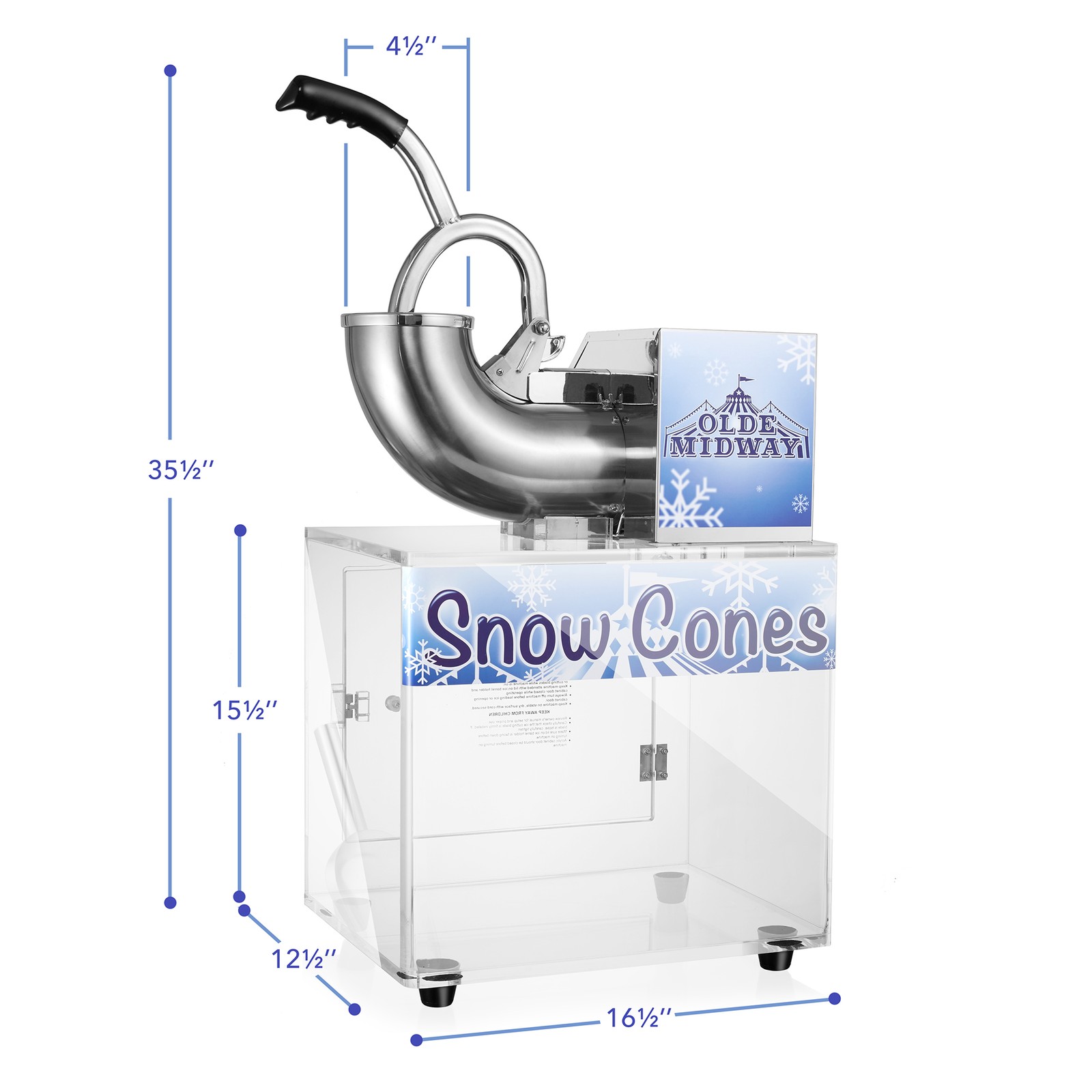 Commercial Snow Cone Machine, Countertop Ice Shaver Slush Maker