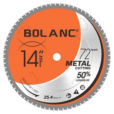 Metal Ferrous Steel Cutting Circular Saw Blades 14 Inch 72 Tooth with 1 Inch ...