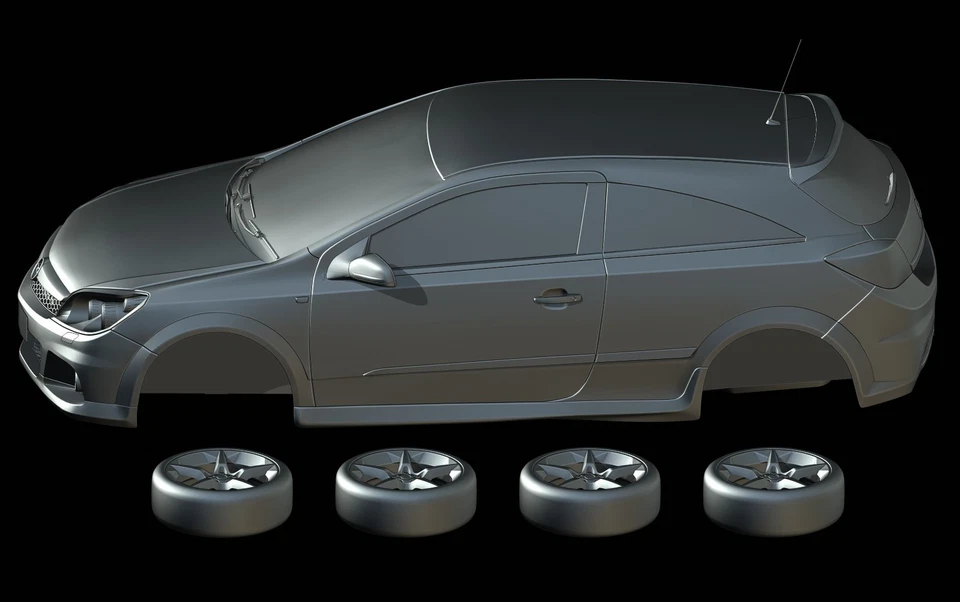 Opel Astra Coupé OPC (2001) /87 64 43 32 24 25 18 Fujimi Herpa Norev KK Scale - Image 3 of 4