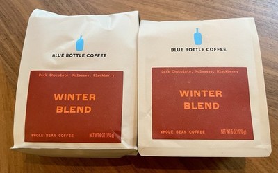 2 6 oz Blue Bottle Coffee Winter Blend Whole Bean