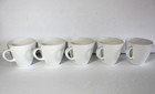 5 Lot: Centura by Corning Plain White 8 oz. Coupe Tea Coffee Cups (No Saucers)