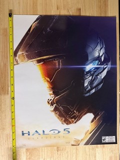 Halo 5 Guardians Poster GameStop Preorder Great Condition
