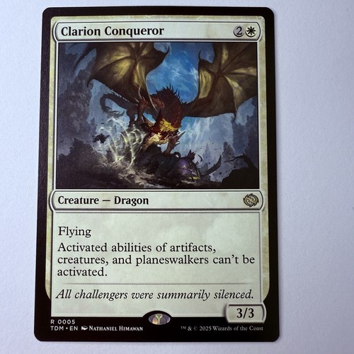 Magic The Gathering Mtg Clarion Conqueror Tarkir Dragonstorm Rare Creature