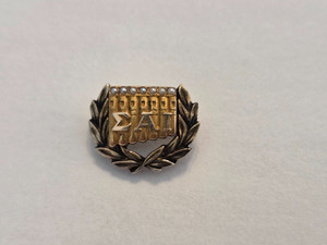 VINTAGE Sigma Alpha Iota Music Fraternity 10K Gold Pearl Member Pin / Badge ΣΑΙ