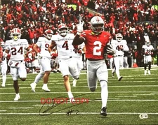 CALEB DOWNS - OHIO STATE BUCKEYES Signed 8x10 Reprint Photo #1 !!