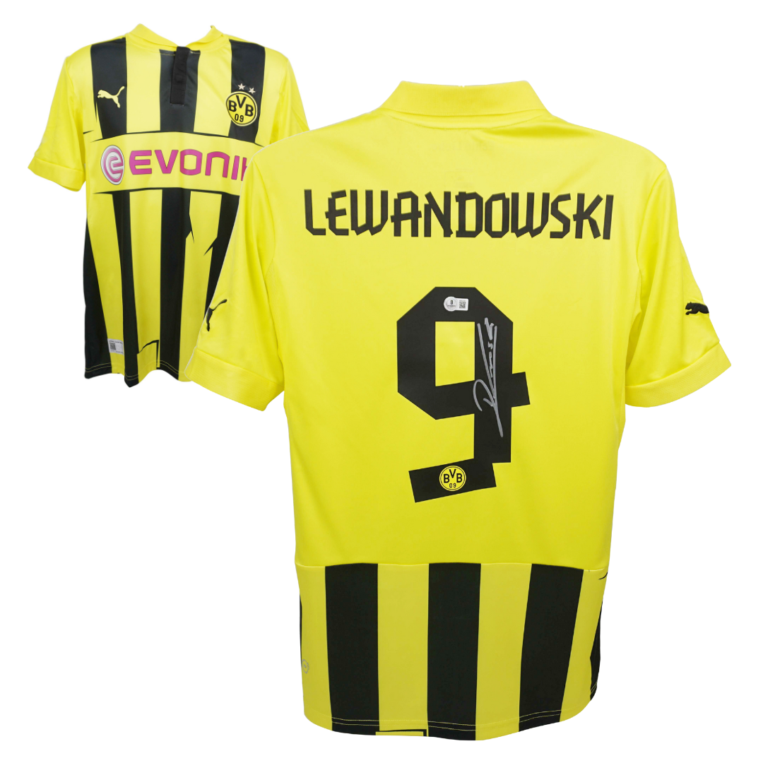 Robert Lewandowski Signed Borussia Dortmund Soccer Jersey #9 with