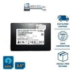 Micron 7.68TB SATA SSD - MTFDDAK7T6TDS - 1AW12ABM - PN 08W1PV – NEW 100% Health