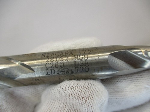 (2) NIAGARA 1/2" End Mill Two Flute 1/2" Shank # 28162 Double Ended Sharp EC - Picture 13 of 19