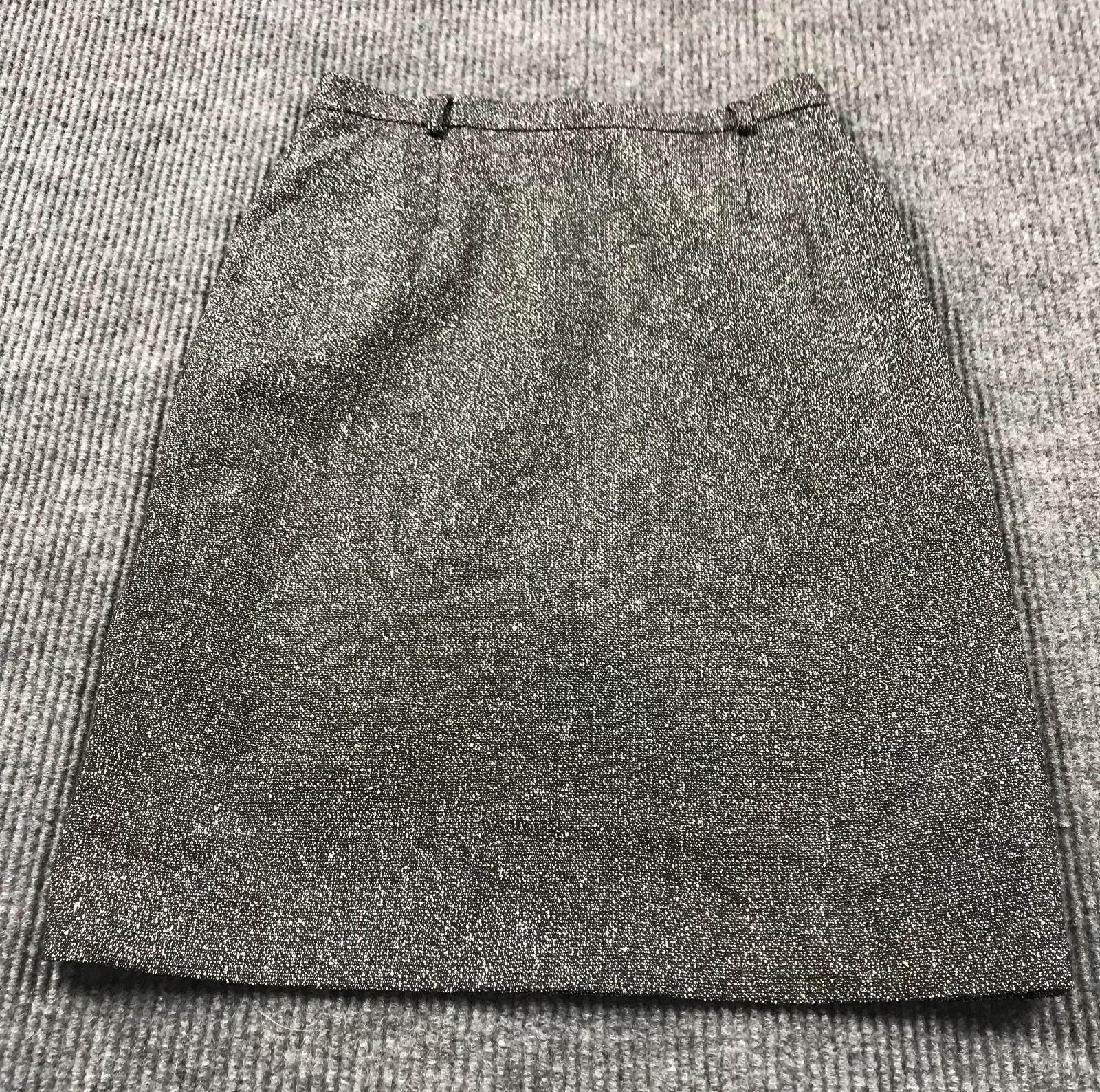 VTG Pendleton Skirt Womens 10 Gray Wool Blend Zip Up Zipper USA Made Career
