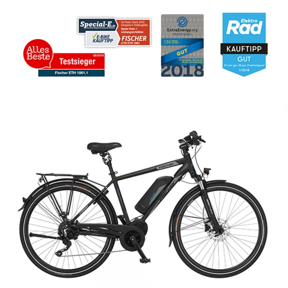 28 Zoll Herren Trekking E-Bike RH 55cm 557 Wh FISCHER VIATOR ETH 1861 schwarz - Bild 2 von 4