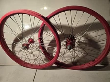 Vintage 1981 ACS Z-Rims BMX Racing Wheel Set 20” SunTour Red USA HTF