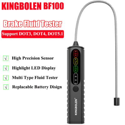 KINGBOLEN BF100 LED Car Brake Fluid Tester for DOT3/4/5.1 Oil Quality Check US