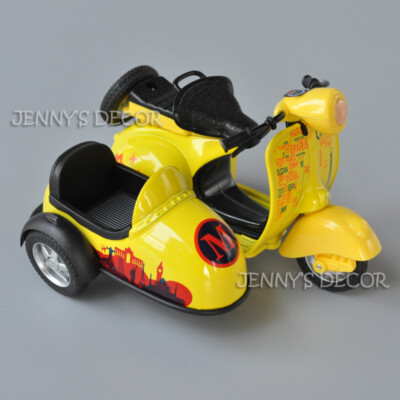 1:14 Scale Diecast Model Tri-Motorcycle Toys Three Wheel Sidecar