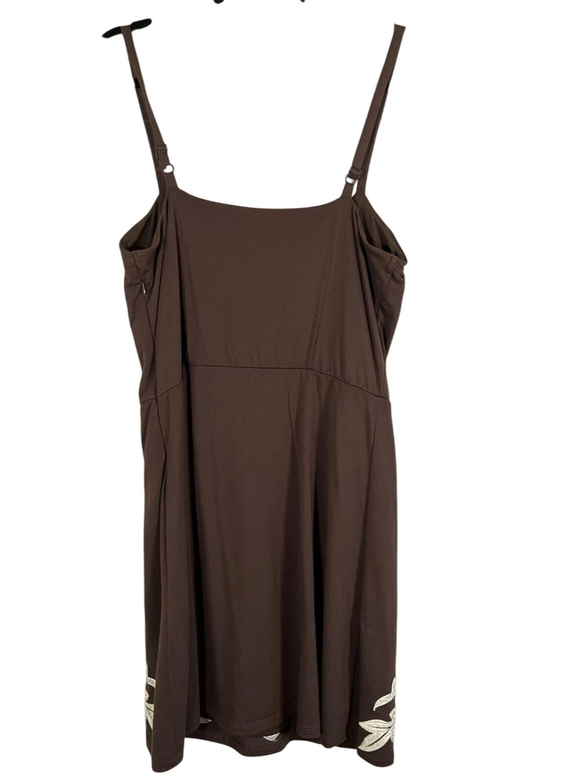 VETEMENTS Abito INC donna L marrone tank boho western ricamo floreale Y2K retrò festival