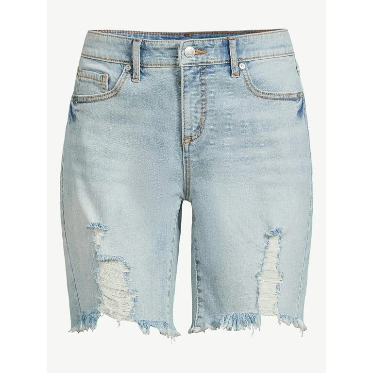 Womens mid rise bermuda shorts sale