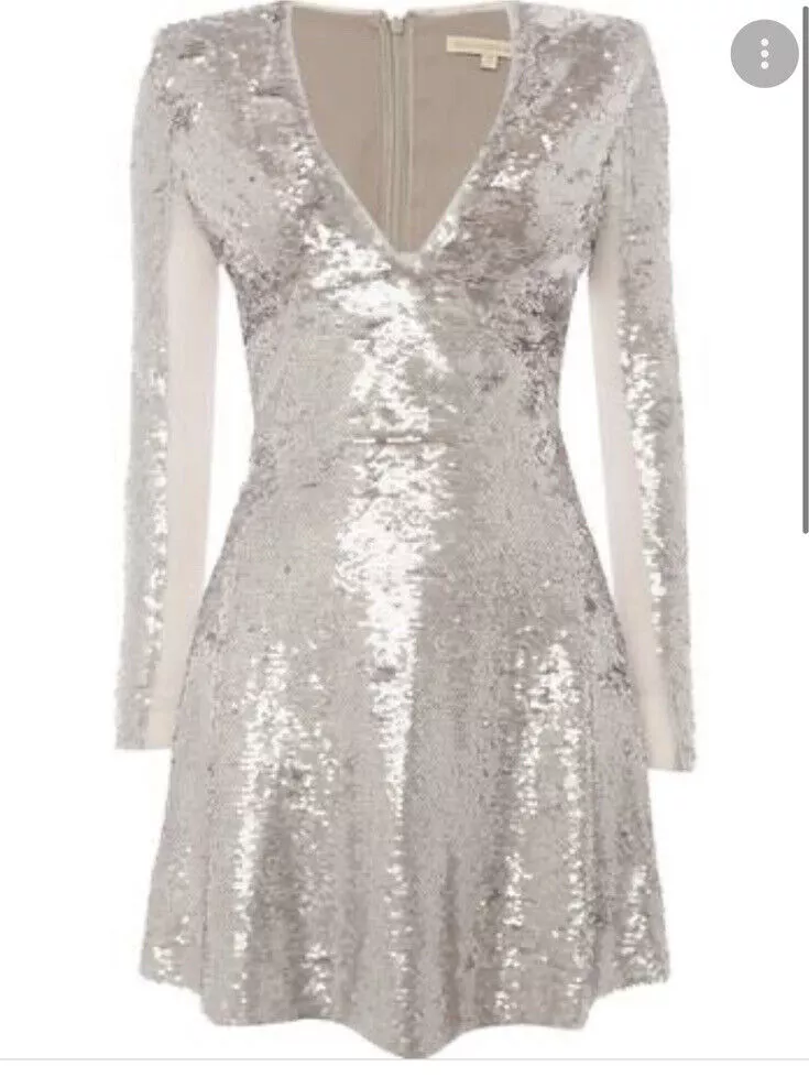 Fit and flare glitter cheap dress