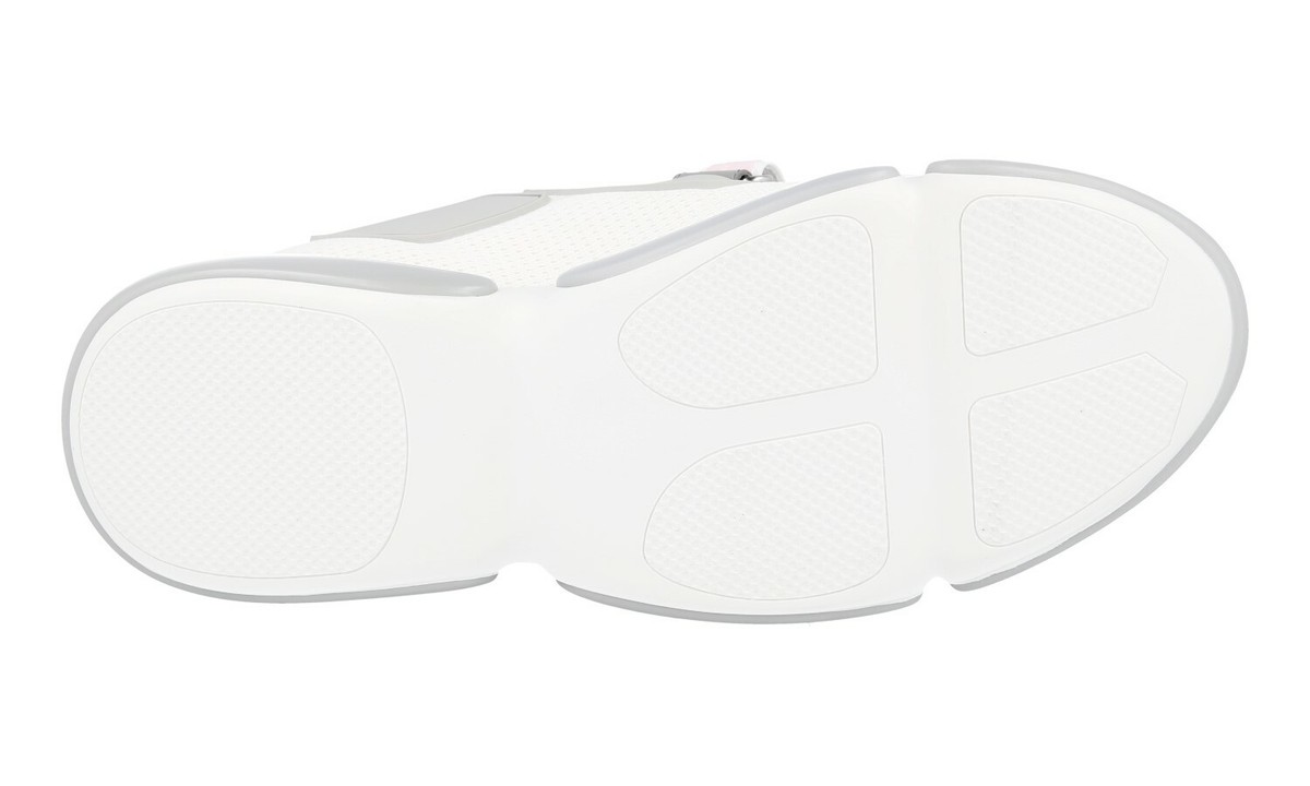 LUX. PRADA CLOUDBUST SNEAKERS SHOES 1E293I WHITE GREY PINK