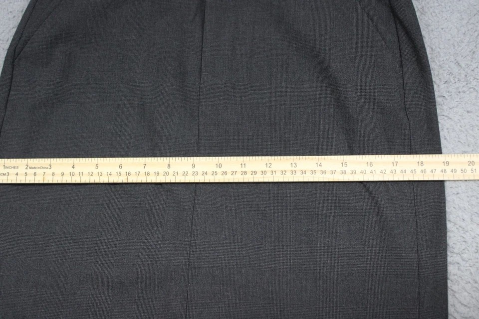 Falda Gap Mujer 4 Gris Lápiz Frontal Cremallera Bolsillos Traseros Divididos Informal Carrera Rodilla Foto 4 de 4