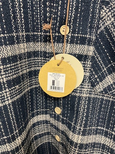 Common People Shirt Men’s Shacket Overshirt Blue Plaid Jason-Granby Medium NWT - Picture 8 of 10