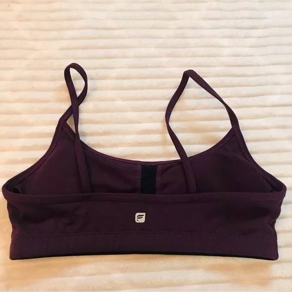 fabletics eggplant spaghetti strap sports tank-bra