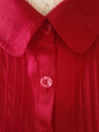 Oasis women's Pure Washed Silk Red Short Sleeve Blouse Sz12. Casual. - Picture 5 of 7