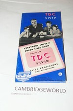 TDC Vivid Slide Projector Viewer Catalog Folding Brochure 3D NEW VERY OLD STOCK