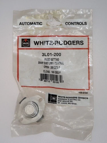  White Rodgers 3L01-200 Fixed Setting Snap Disc Limit Control Switch-NEW 