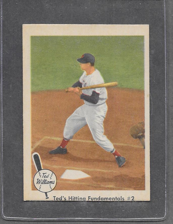 1959 Fleer Ted Williams #72 Ted's Hitting Fundamentals #2 EX *072b