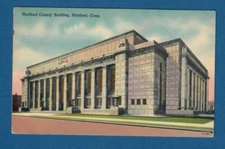 Postcard Hartford Connecticut County Building Linen 1950